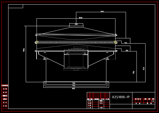 XZS1000旋振篩圖紙